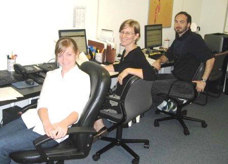 Interns Betsy Gwin, Drake Hagner, Jason Kramberg