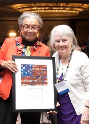 Servant of Justice Honoree Marian Wright Edelman, left, and the Honorable Patricia M. Wald