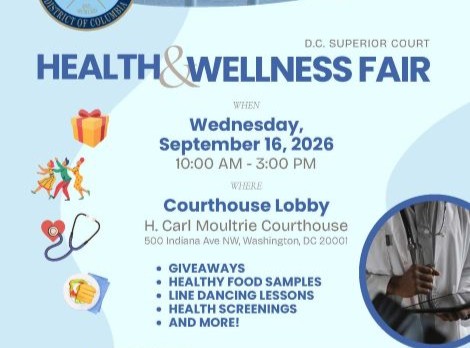 DC Superior Court Health and Wellness Fair Flyer