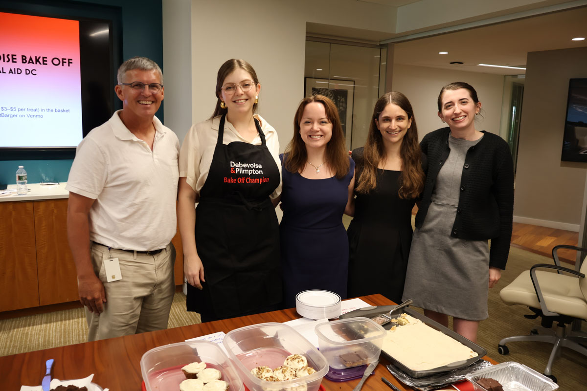 Debevoise staff at a company bake-off event