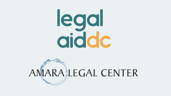 Legal Aid DC and Amara Legal Center logos