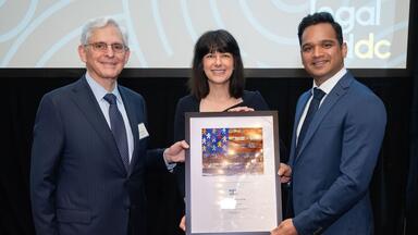 Merrick Garland, Elizabeth Prelogar, and Vikram Swaruup
