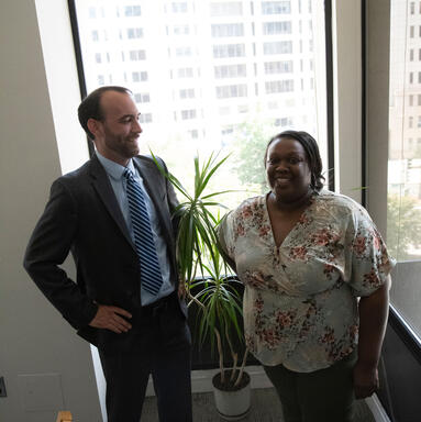 Legal Aid attorney and former client