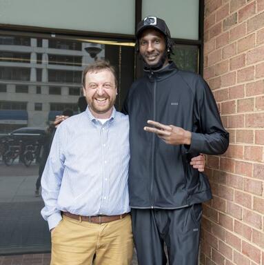 Legal Aid client Ricky McComb with his attorney
