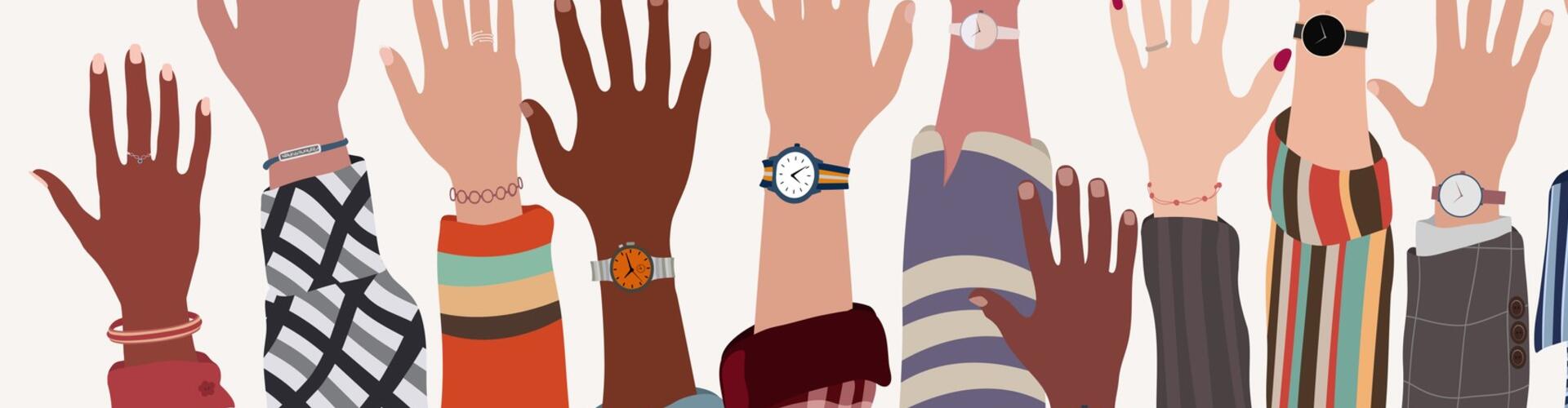 Diverse hands